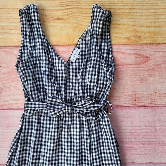 Lioness | Checkered Plunge Dress | M - Picture 6 of 12